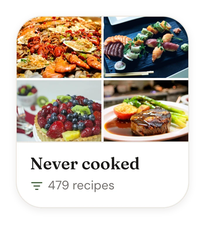 The Never cooked chapter: 479 recipes